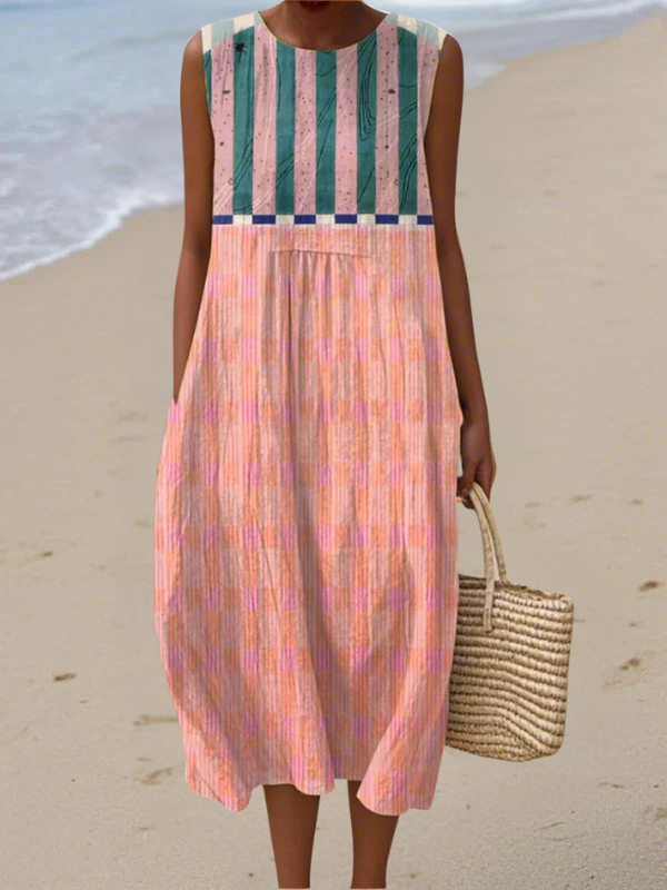 Sternberg™ | Ärmelloses Midi-Kleid mit Print