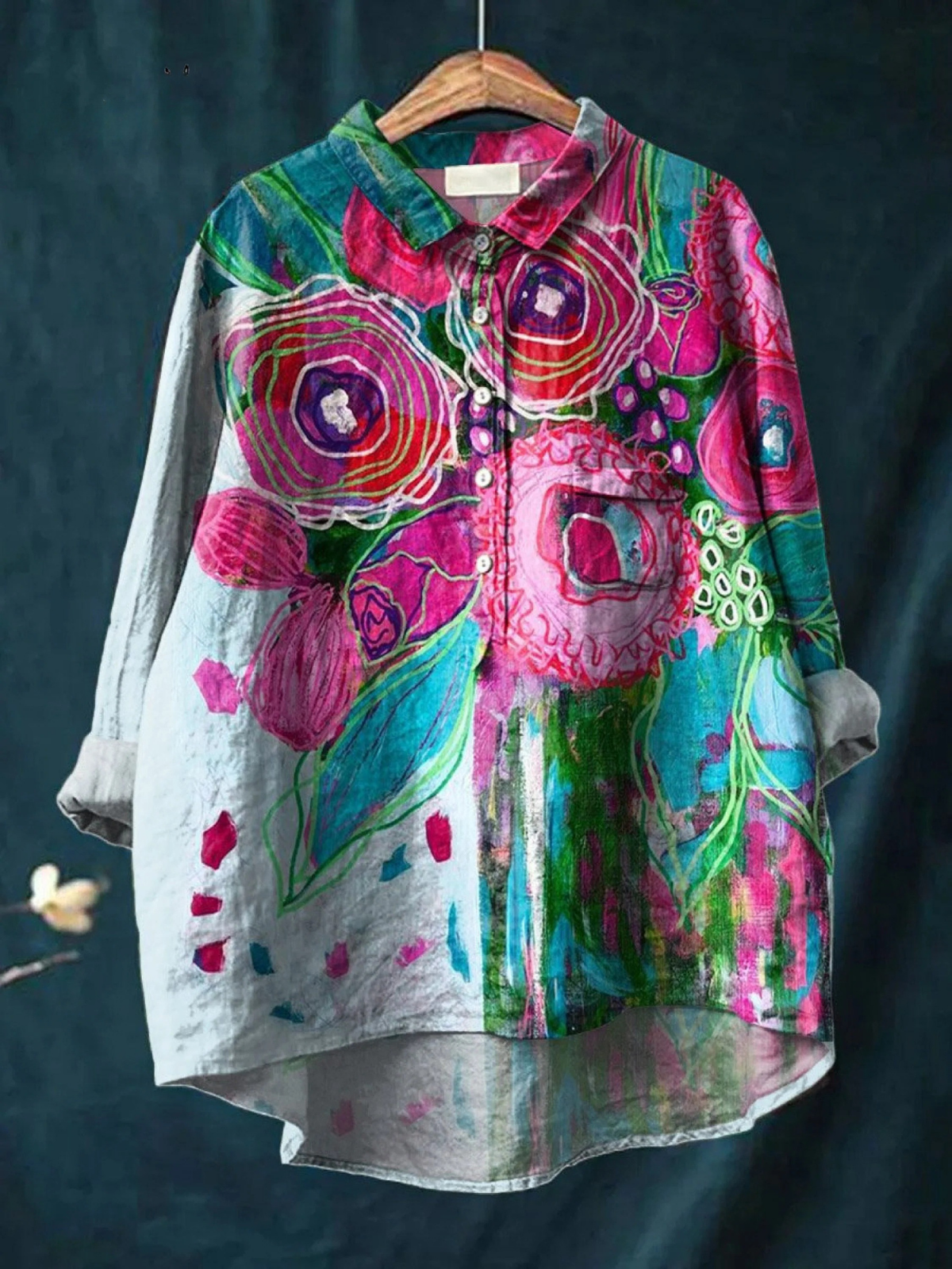 Aurelis™ | Damen Freizeitshirt mit floralem Kunstdruck
