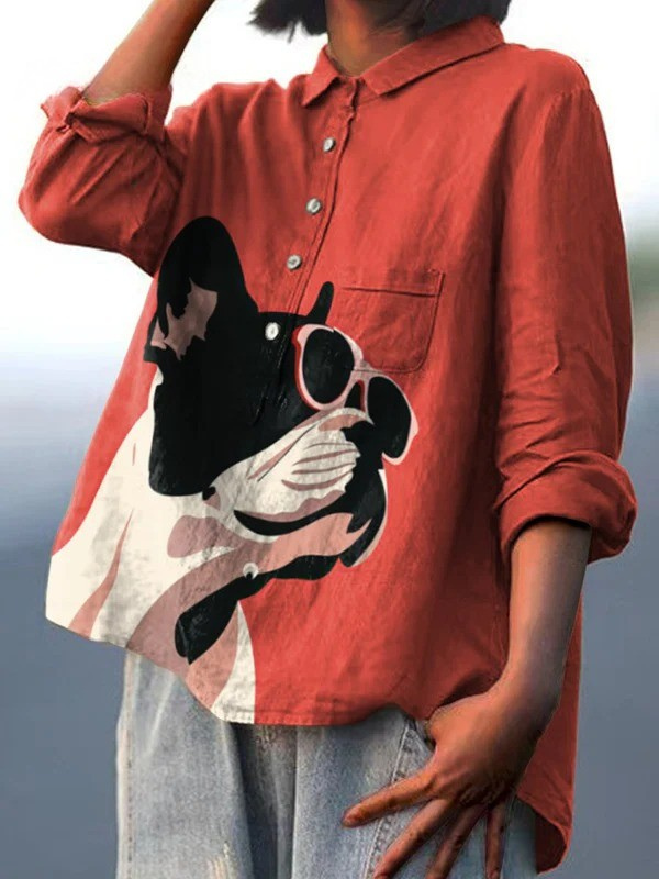 Lünenberg™ | Freizeitshirt mit Französische Bulldogge Motiv