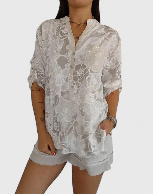 Luviaren™ | Damen Bluse mit Blumenmuster und lockerer Passform