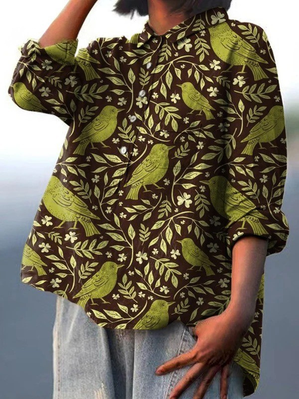 Aurelis™ | Damen Shirt mit Vintage Floral-Print