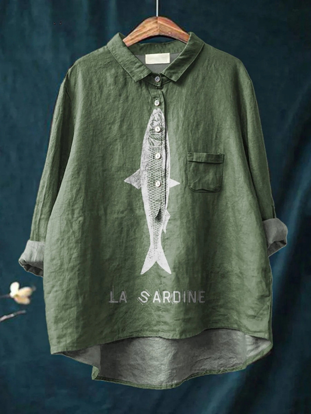 Nordwoge™ | Damen Shirt mit Sardinen-Print