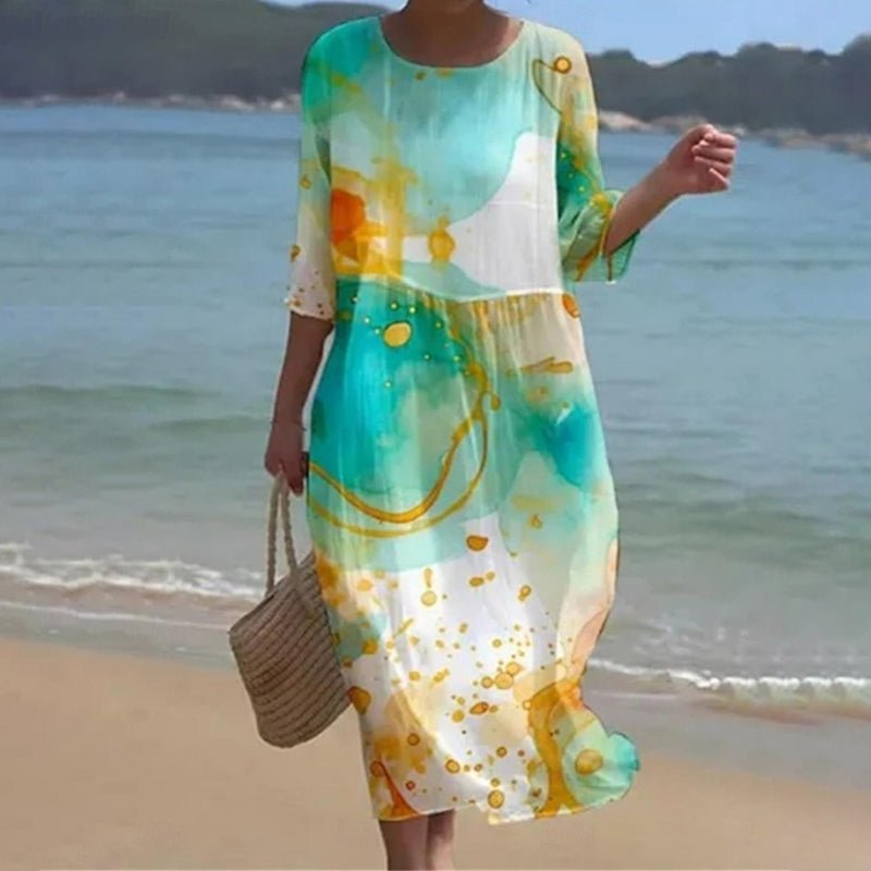Lindenhain™ | Elegantes Sunset Flower Kleid