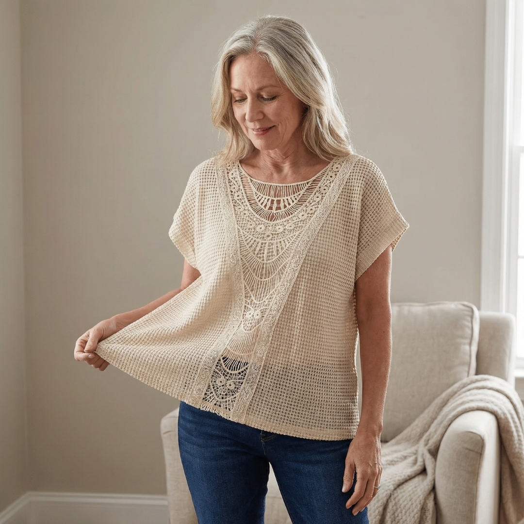 Luviaren™ | Boho-Chic Ibiza Top mit Rundhals