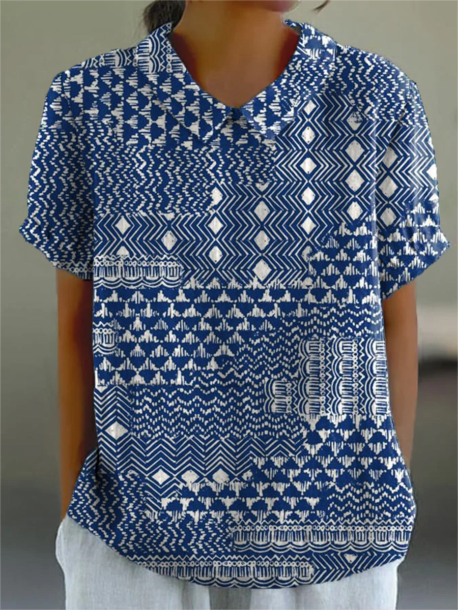 Veldora™ | Damen Hemd mit Tribal-Muster