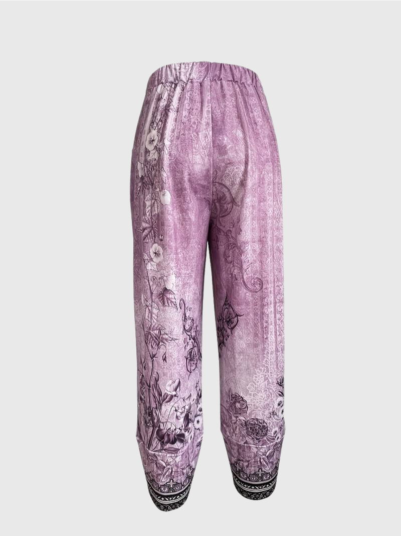 Lindenfeld™ | Elegante Caprihose mit Blumenmuster
