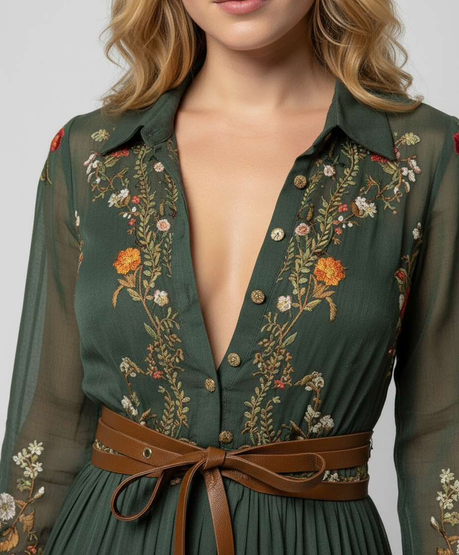 Lisa | Elegantes und Fließendes Boho-Maxikleid