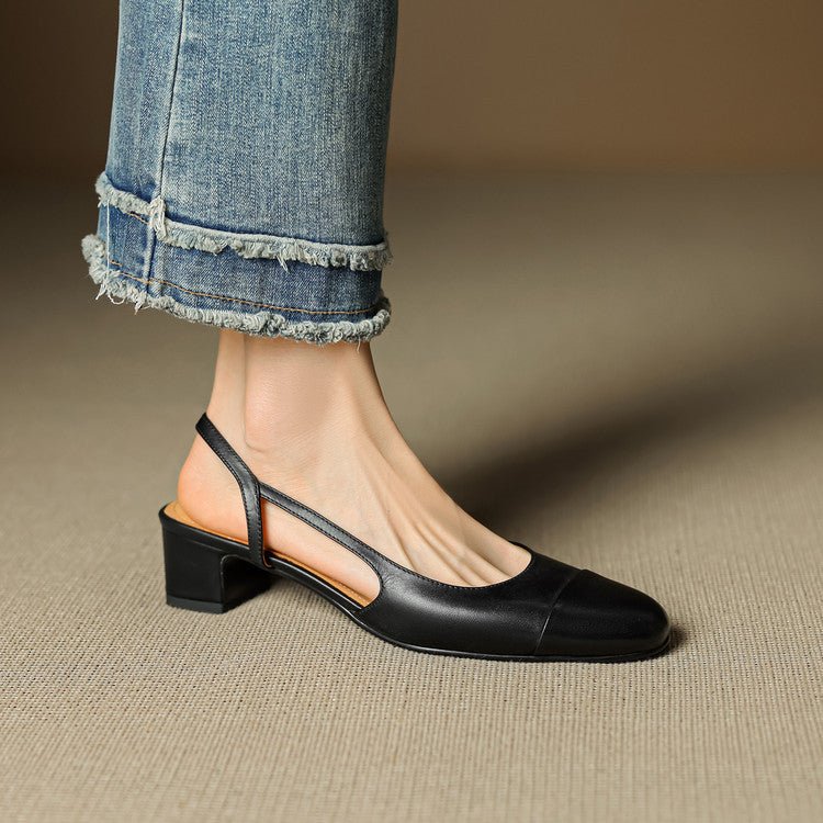 Laura | Elegante Slingback-Pumps mit Blockabsatz