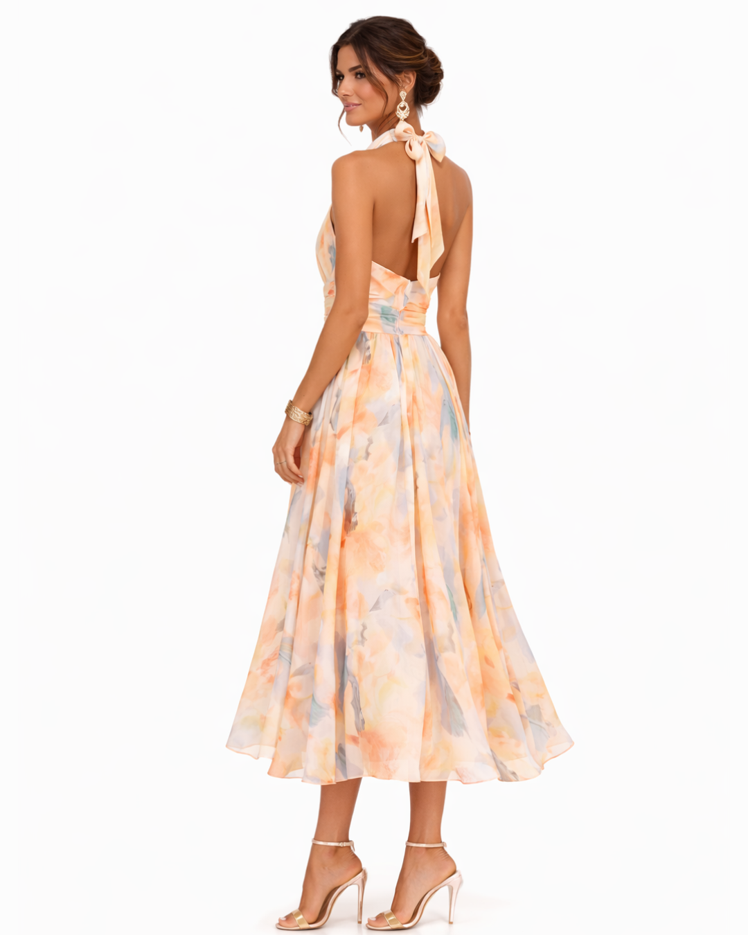 Adelaide | Stilvolles Maxikleid mit Neckholder-Ausschnitt