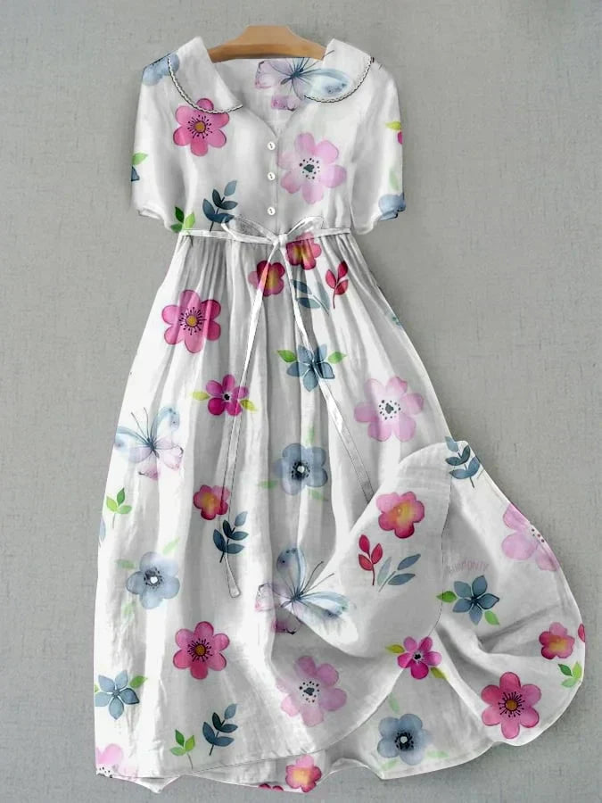 Greta | Leichtes Vintage-Sommerkleid mit Blumenmuster