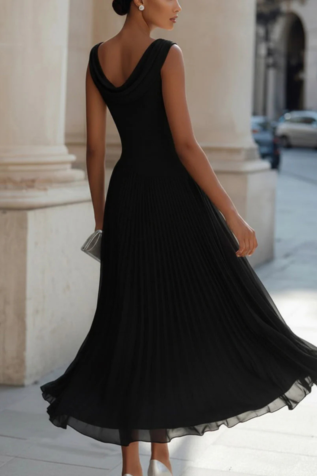 Leni | Elegantes plissiertes Midikleid für sommerliche Anlässe