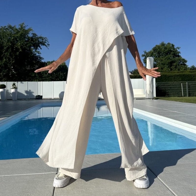 Jolie | Elegantes Loungewear-Set mit asymmetrischem Schnitt