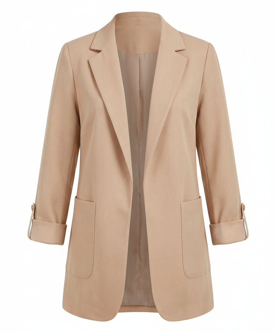 Helena | Eleganter Long-Blazer mit modernem Open-Front-Schnitt