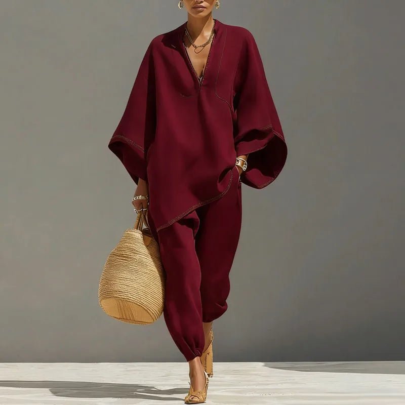 Anna | Elegantes Damen-Zweiteiler-Set aus feinstem Leinen