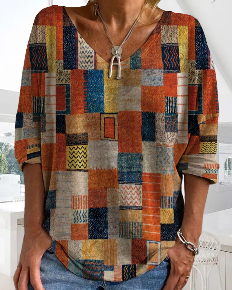 Clara | Elegante Patchwork-Bluse für Damen