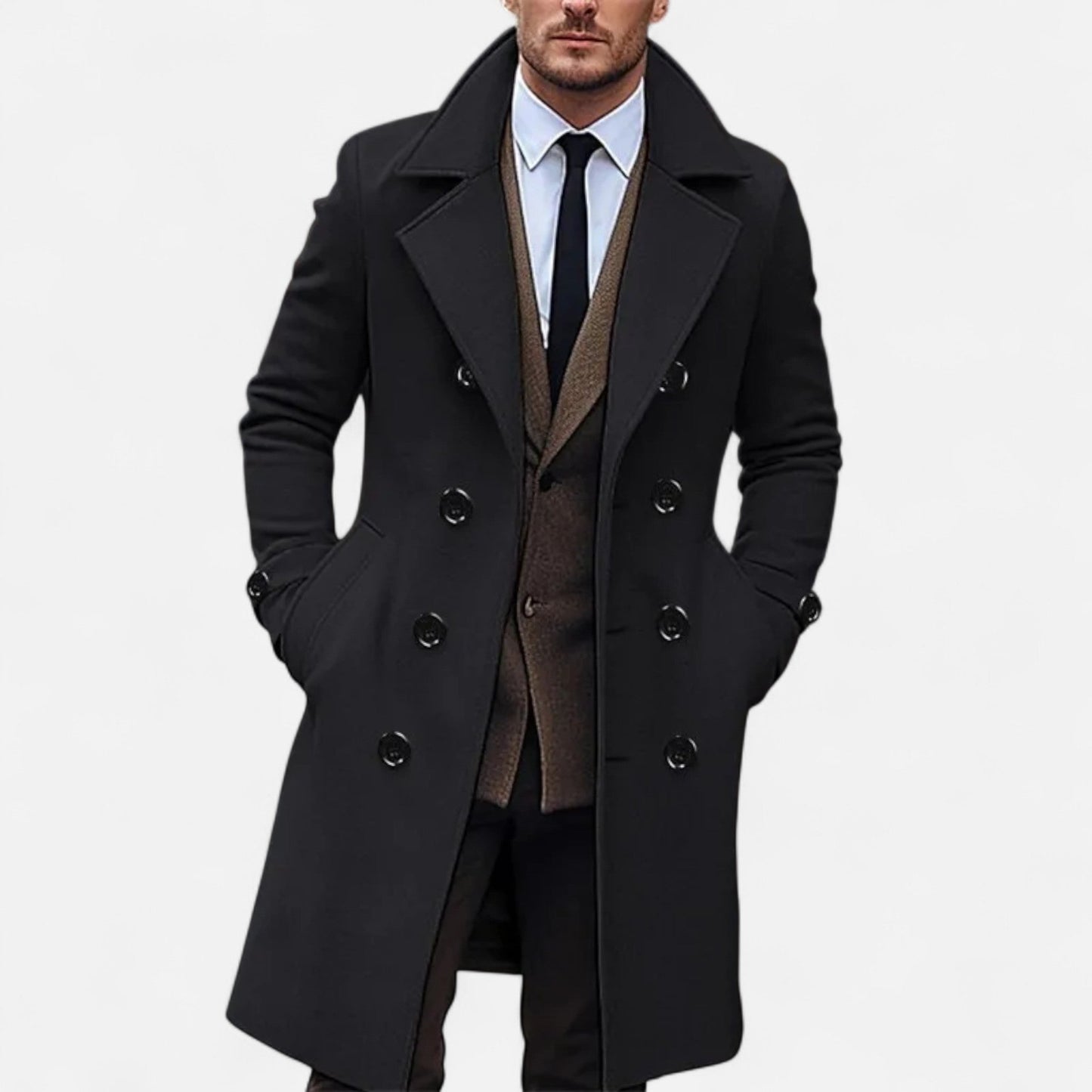 Maximilian | Eleganter und warmer langer Herrenmantel