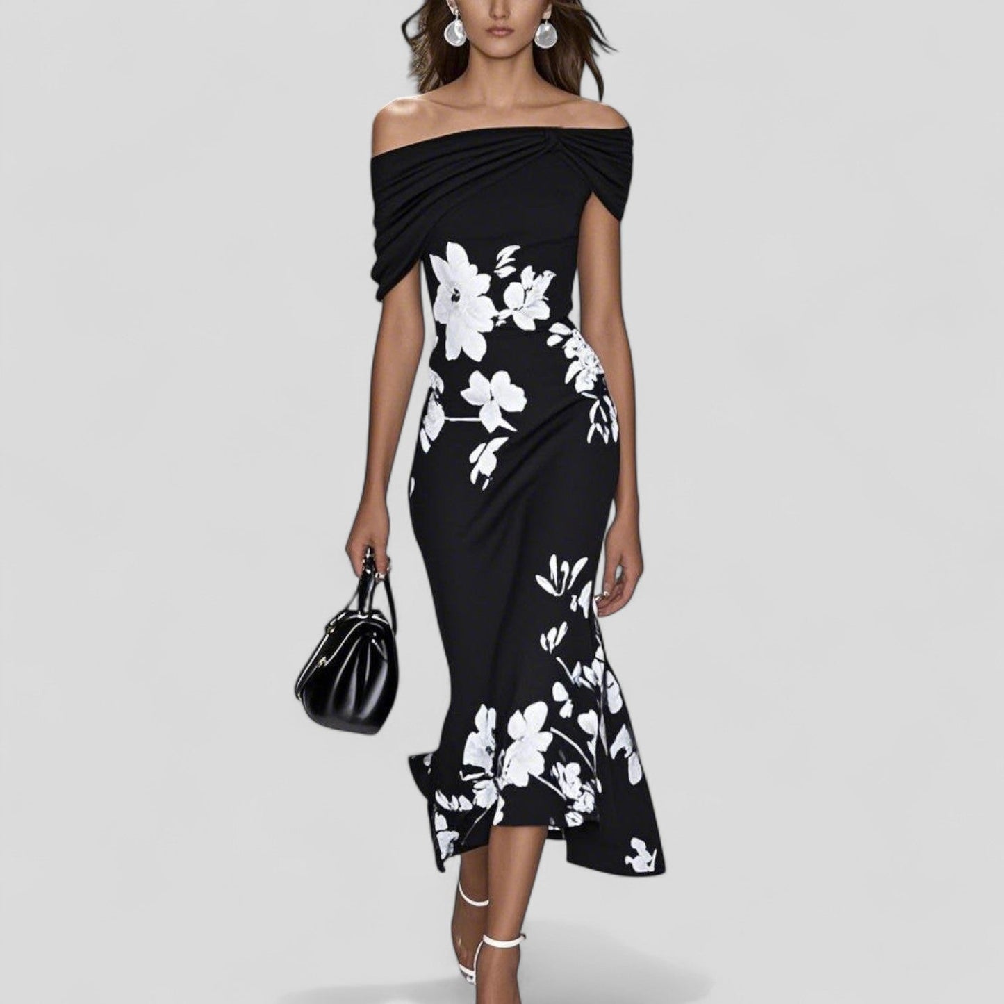Emma | Luftiges und Stilvolles Midikleid mit Modernem Print