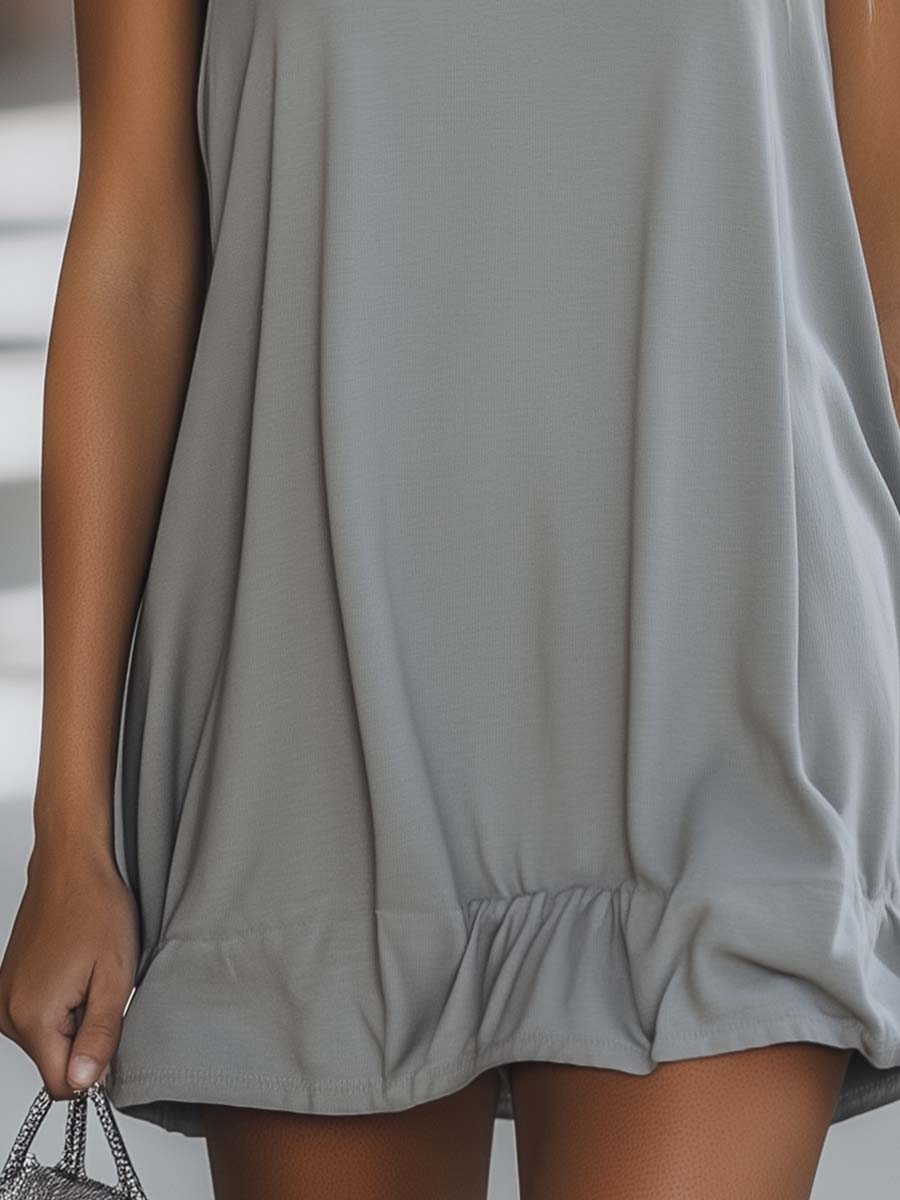 Lotte | Sportliches ärmelloses Kapuzen-Minikleid für den Alltag