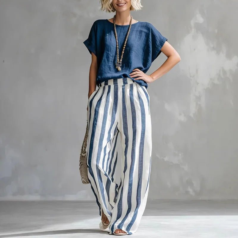 Luisa | Leichtes Damen-Zweiteiler-Set aus Baumwoll-Leinen