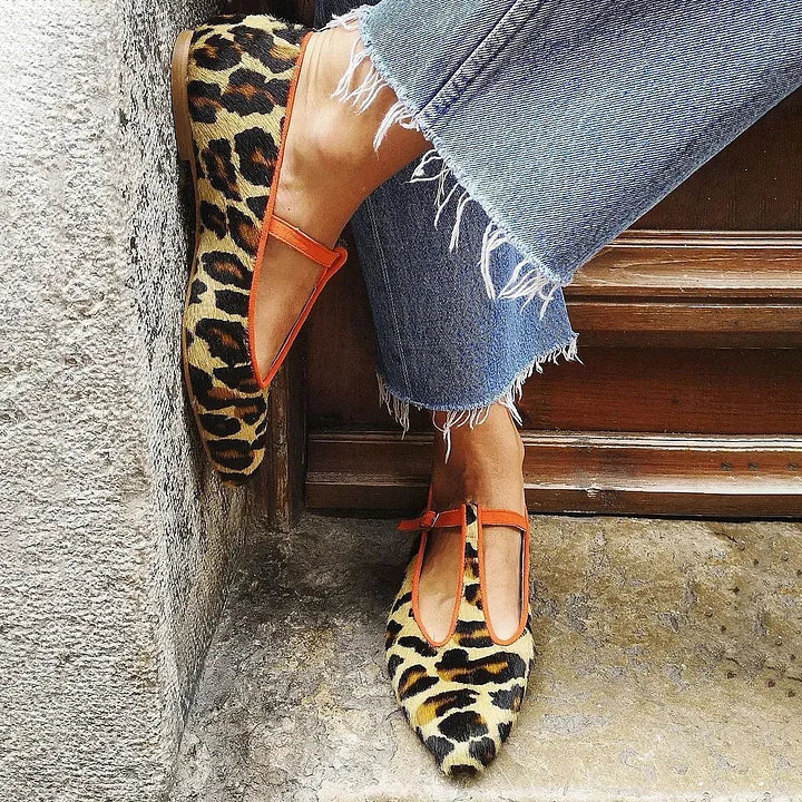 Lena | Elegante und bequeme Ballerinas mit Leopardenmuster