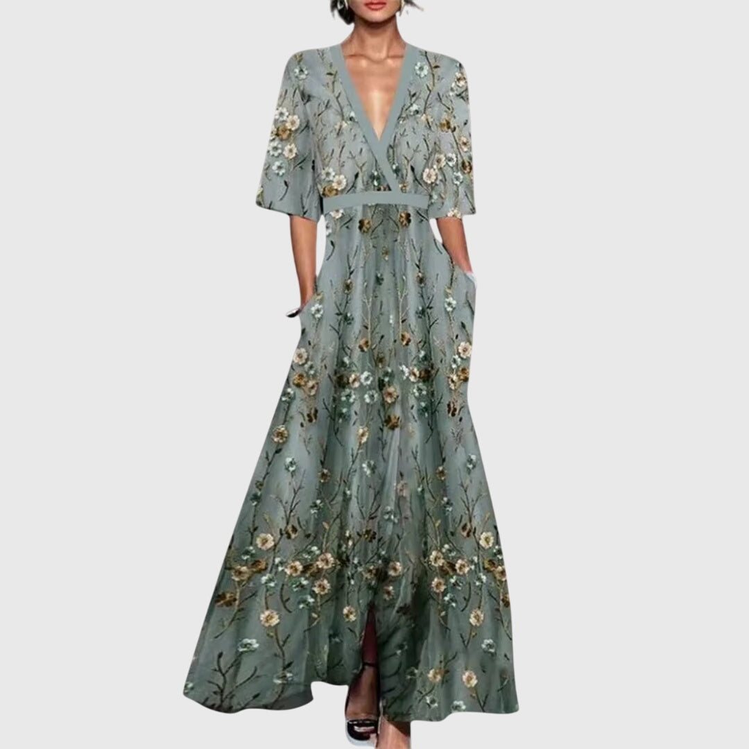 Greta | Luftiges florales Frühlingskleid mit femininer Silhouette
