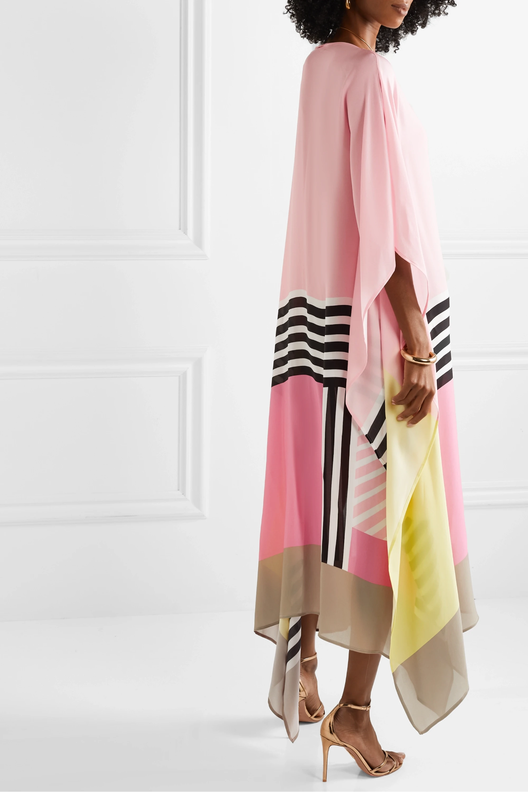 Ella | Modernes Maxikleid mit geometrischem Farbblock-Design