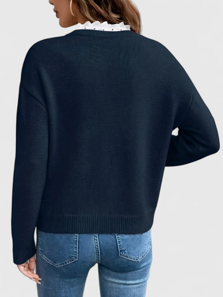 Aurelis™ | Damen Bluse mit Spitzenakzenten
