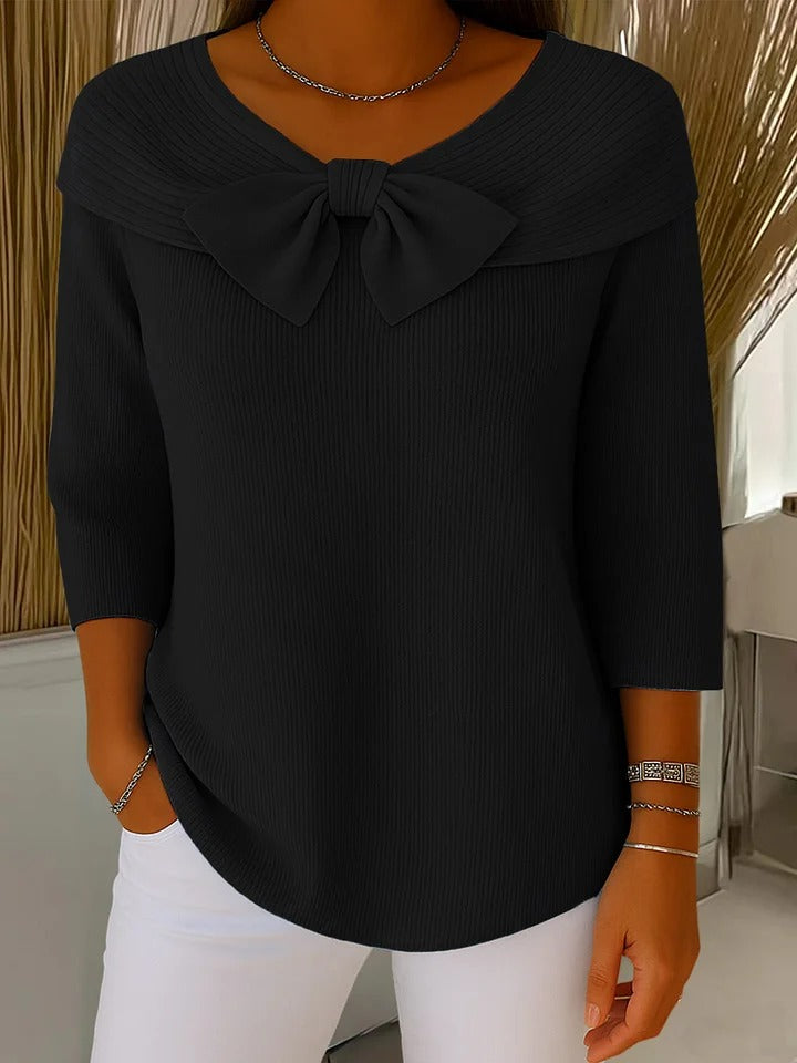 Martha | Eleganter Pullover mit Schleifendetail für femininen Charme
