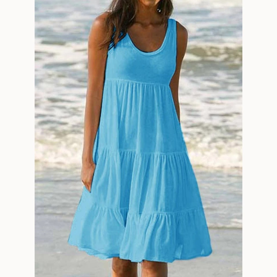 Amelia | Elegantes Stufen-Midi-Kleid für den Sommer