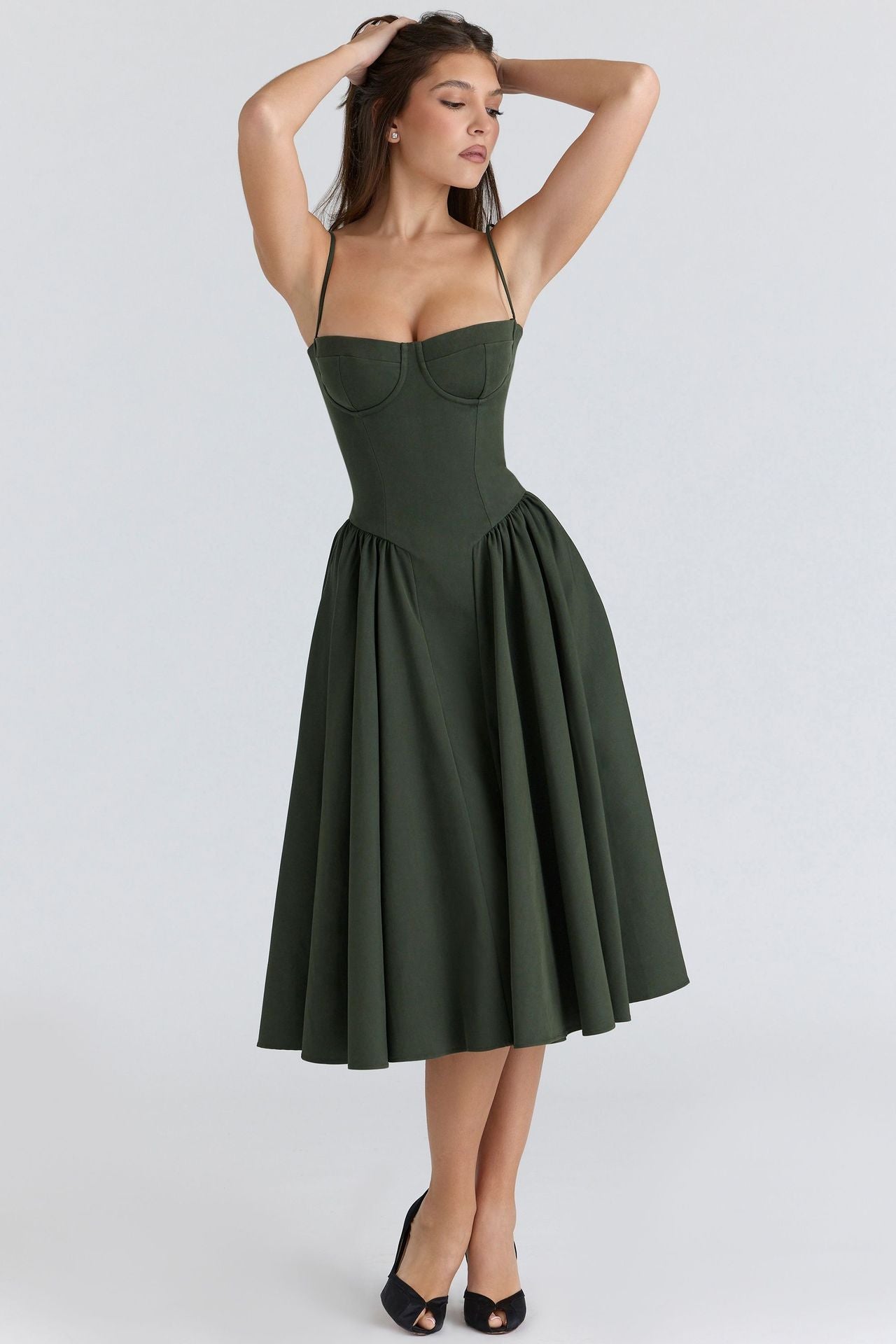 Heike | Elegantes Korsettkleid mit Fließendem Rock