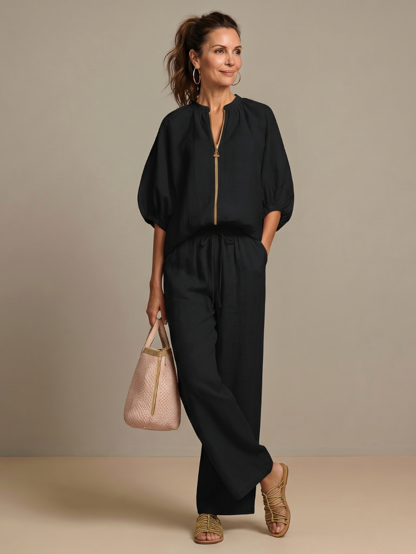 Helene | Elegantes zweiteiliges Set mit Ballonärmeln