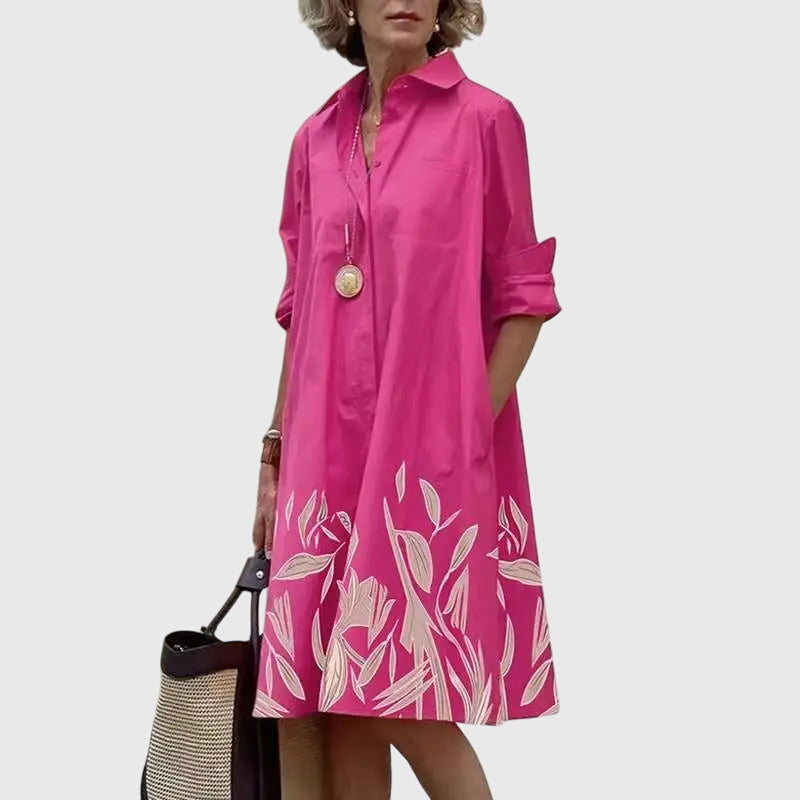 Clara | Elegantes Freizeitkleid mit praktischen Taschen