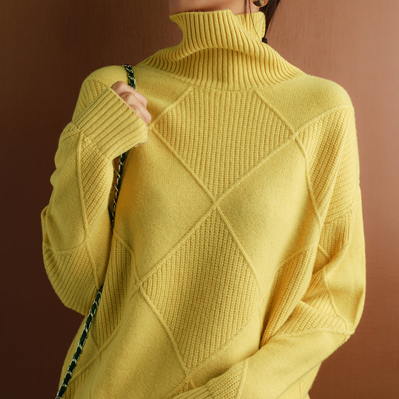 Clara | Eleganter und weicher Kaschmir-Rollkragenpullover