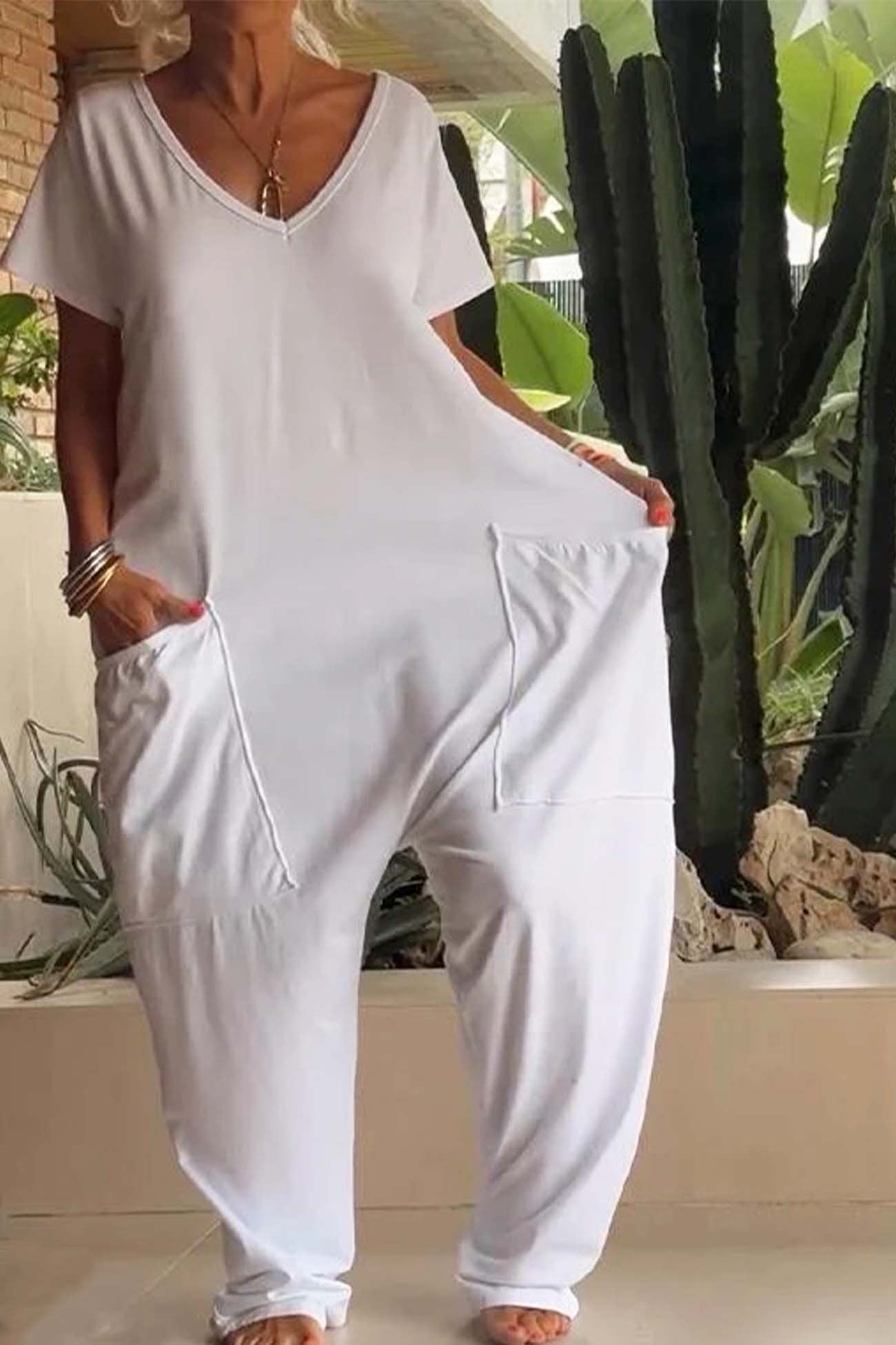 Lina | Eleganter und komfortabler Damen-Overall mit weitem Bein