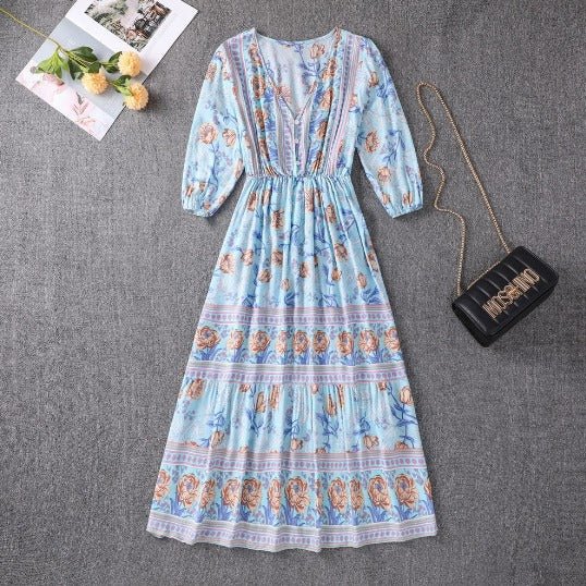 Veldora™ | Boho Strandkleid mit Paisleymuster