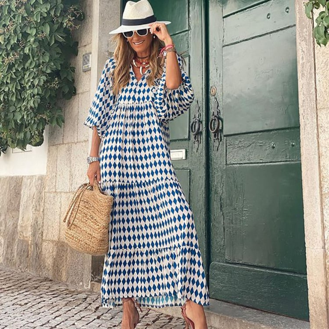 Birgit | Modisches Maxi-Kleid im Vintage-Stil