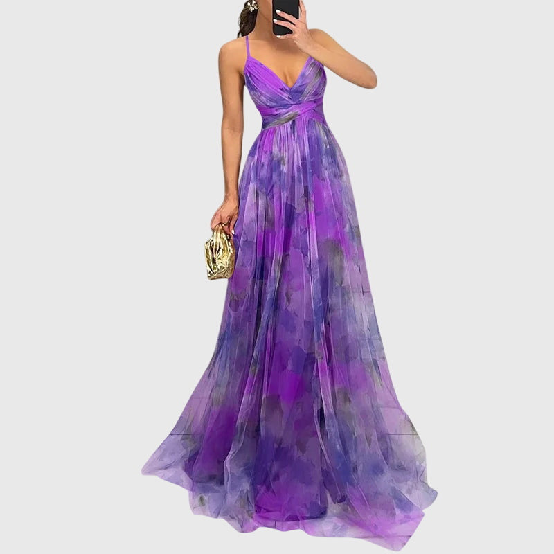 Aurelis™ | Blumenprint Maxikleid mit verstellbaren Trägern