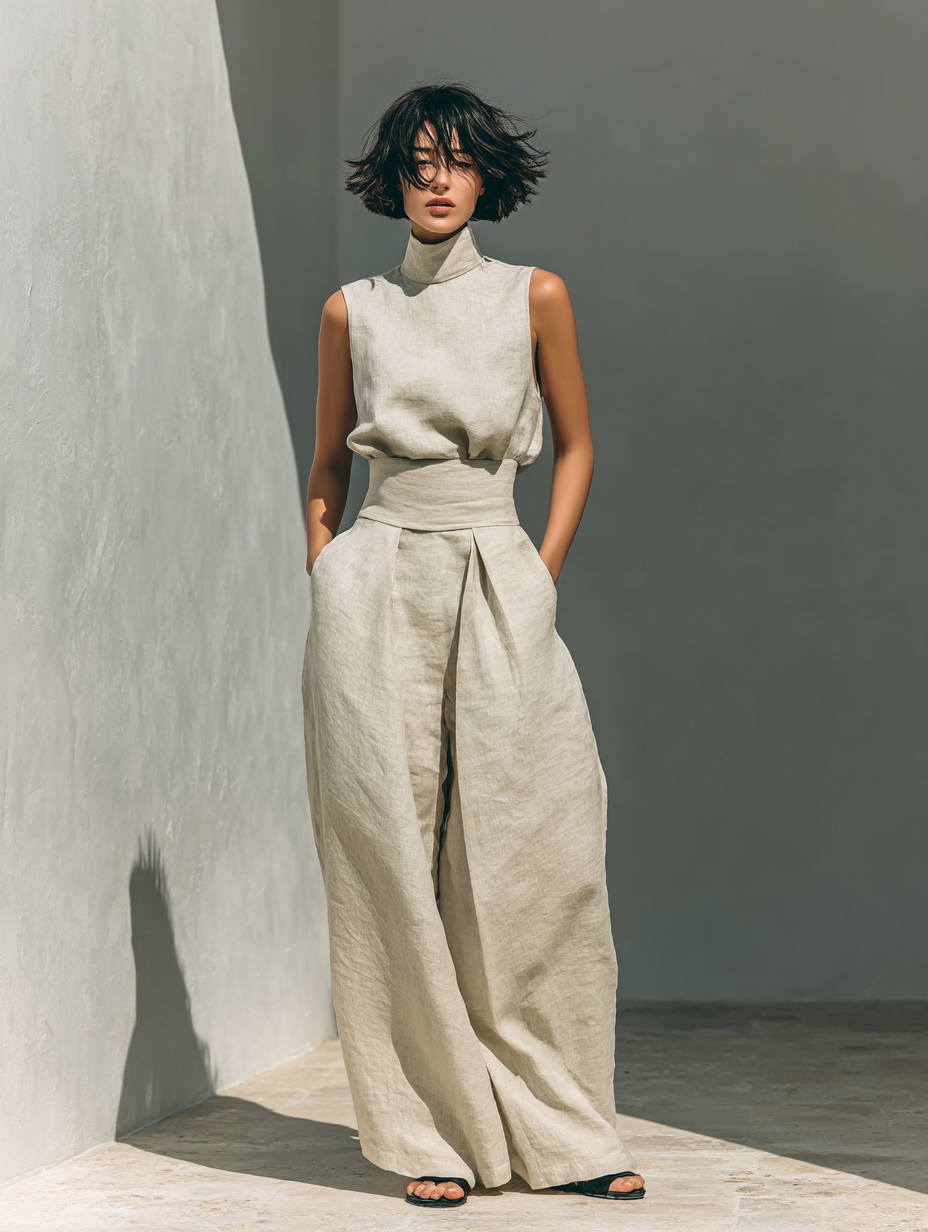 Luviaren™ | Minimalistisches Zweiteiler-Set mit ärmelloser Bluse