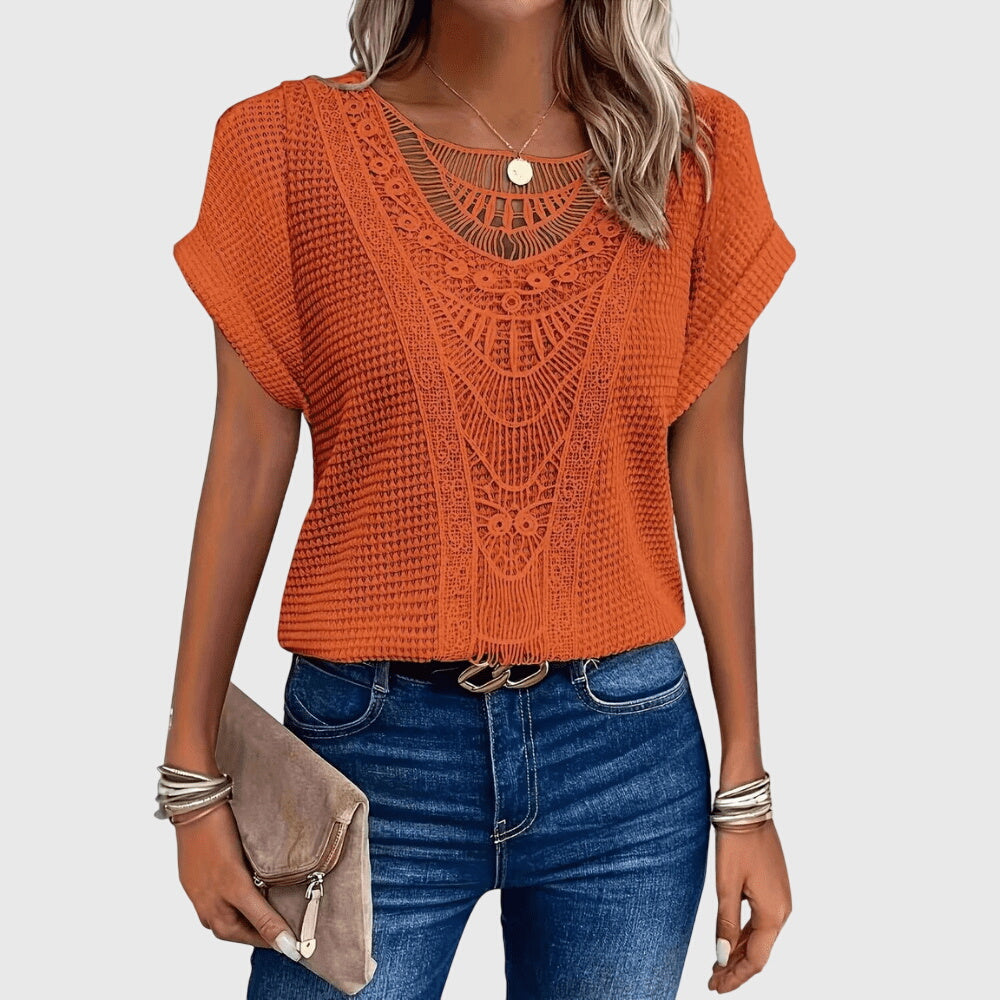 Luviaren™ | Ibiza-Bluse mit Spitzenverzierungen