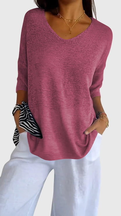 Valerien™ | Damen Stricktop mit V-Ausschnitt