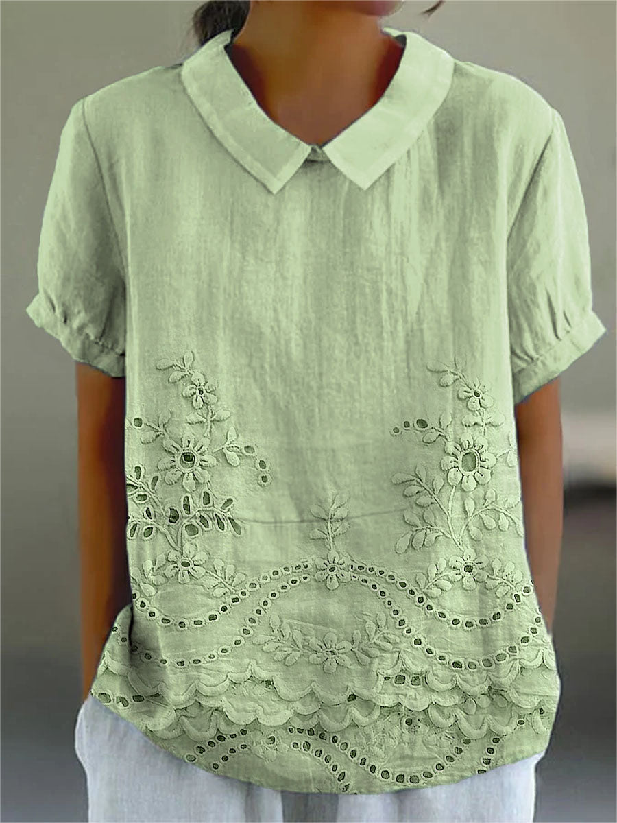 Aurelis™ | Damen Shirt mit floraler Stickerei