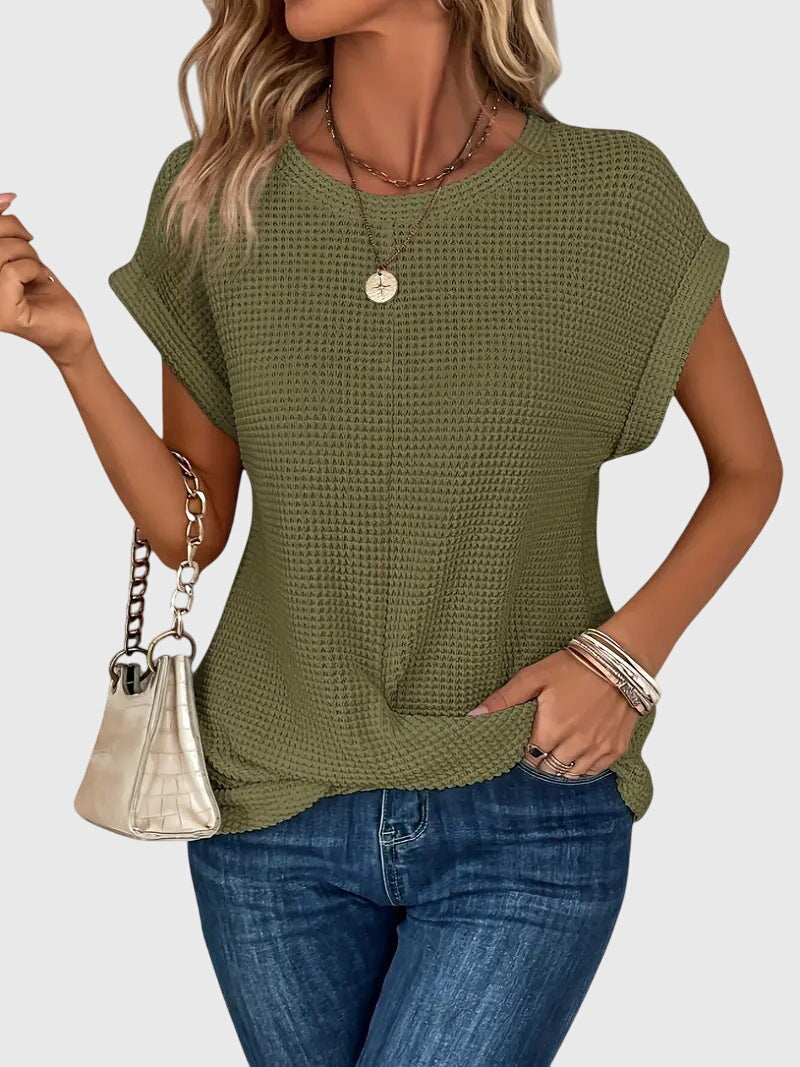 Lindenberg™ | Damen Bluse mit Rundhalsausschnitt und figurschmeichelndem Schnitt