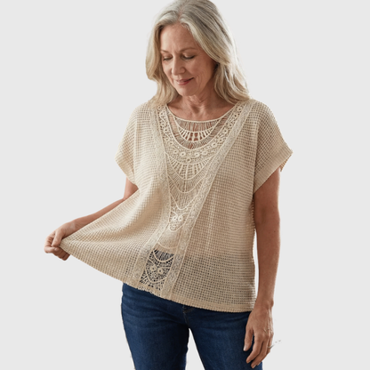 Luviaren™ | Boho-Chic Ibiza Top mit Rundhals