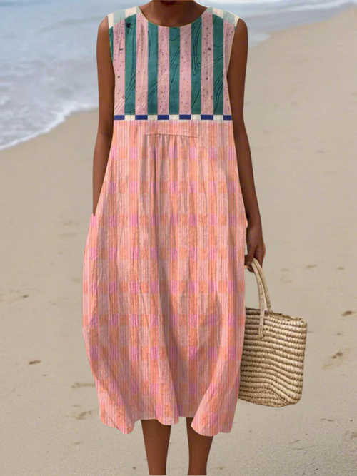 Sternberg™ | Ärmelloses Midi-Kleid mit Print