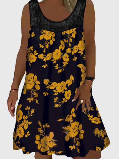 Luviaren™ | Ärmelloses Midikleid mit Blumenmuster