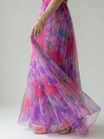 Klaravell™ | Ärmelloses Maxikleid mit Wickeloberteil