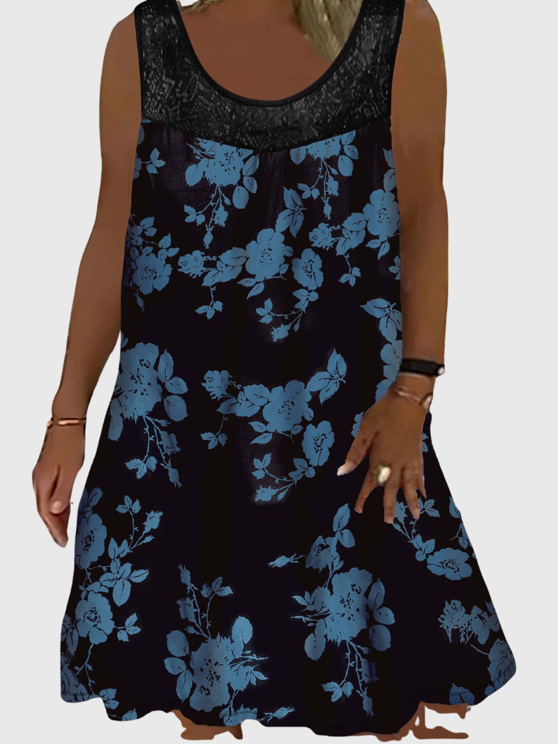 Luviaren™ | Ärmelloses Midikleid mit Blumenmuster