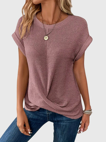 Lindenberg™ | Damen Bluse mit Rundhalsausschnitt und figurschmeichelndem Schnitt