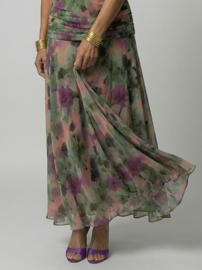 Aurelis™ | Off-Shoulder Midi Kleid mit drapiertem Ausschnitt
