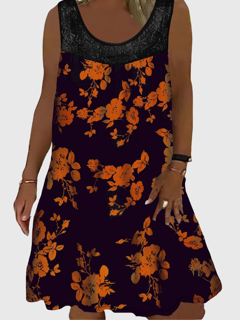 Luviaren™ | Ärmelloses Midikleid mit Blumenmuster